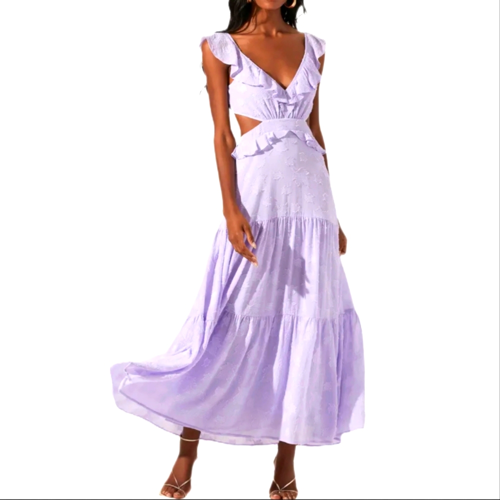 Astr Lavender Maxi Dress